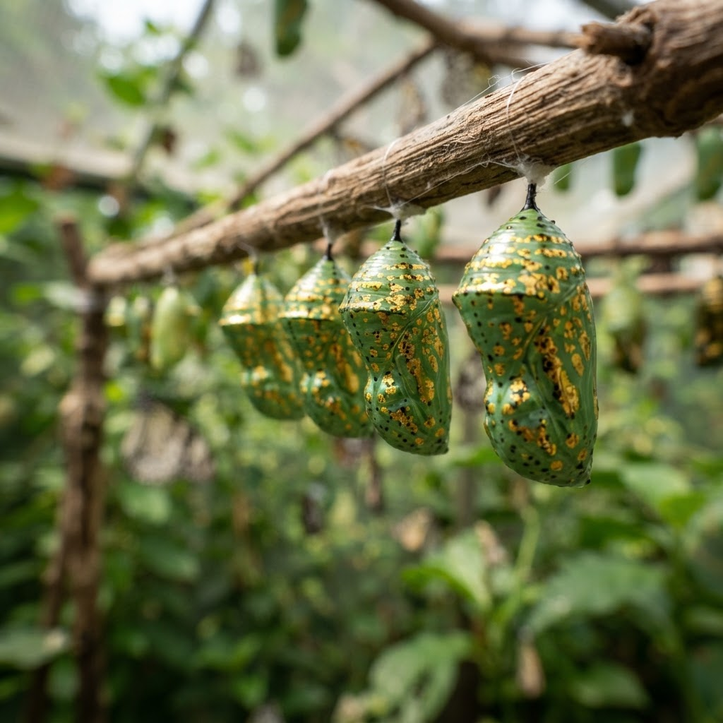 Crisálidas y pupas (Varias especies)